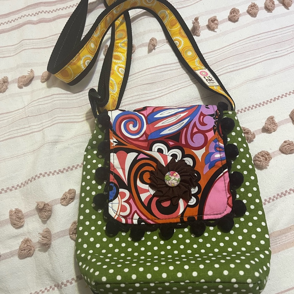 Colorful Polka Dot Shoulder  and crossed body Bag.